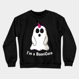 Funny Halloween: Relaxed Boonicorn Unicorn Ghost Crewneck Sweatshirt